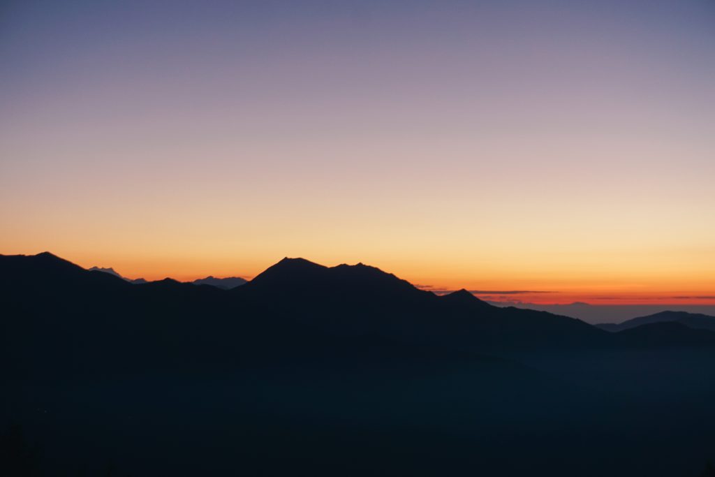 Panorama all'alba da Pian dell'Orso