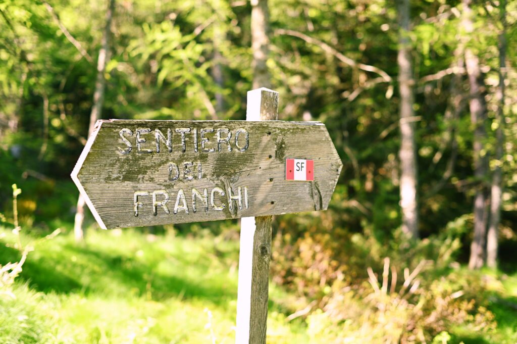 Cartello Sentiero dei Franchi