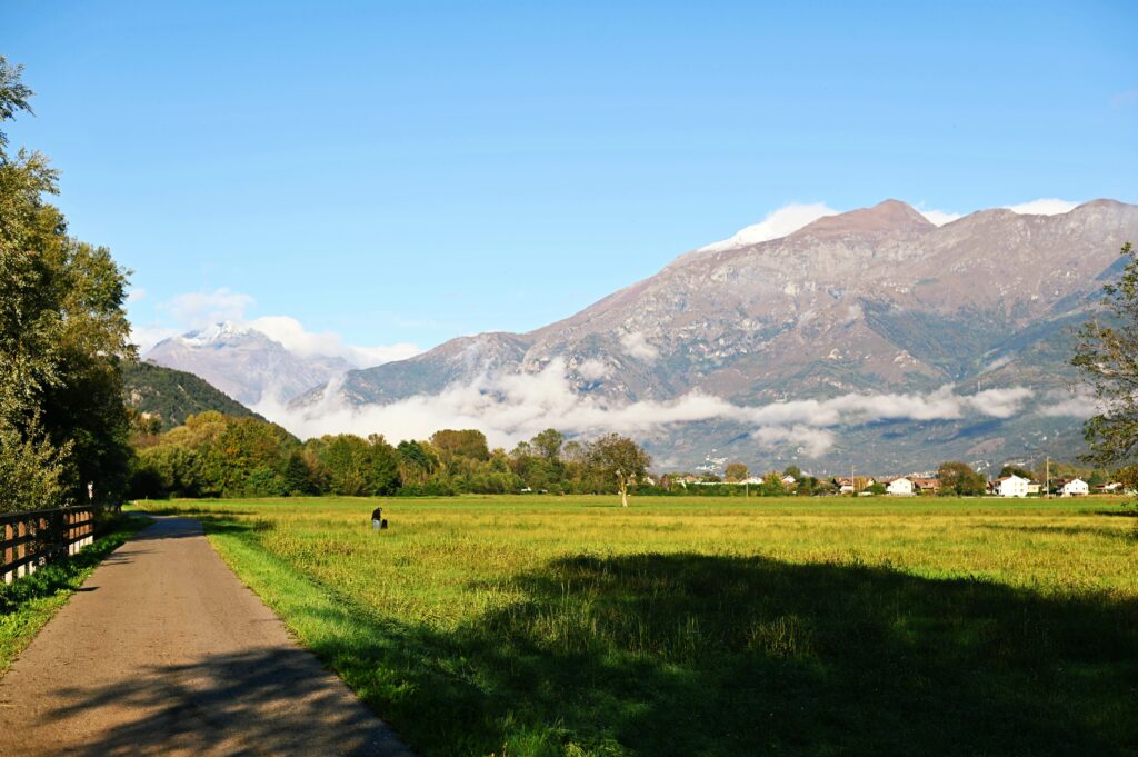 Panorama a Villar Focchiardo lungo la Ciclovia Francigena