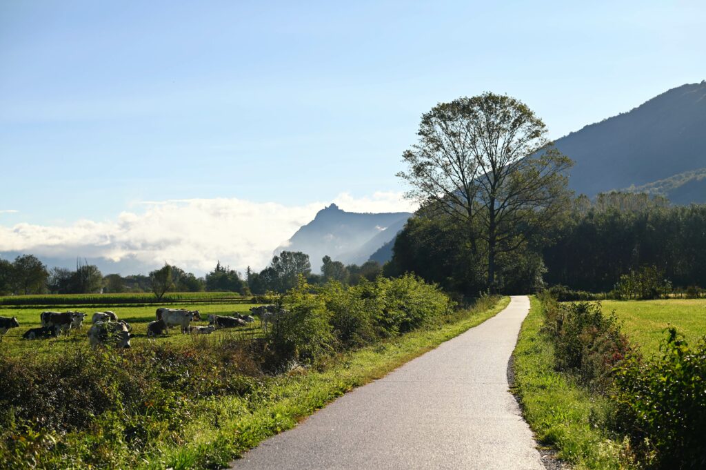 La Sacra di San Michele vista dalla Ciclovia Francigena