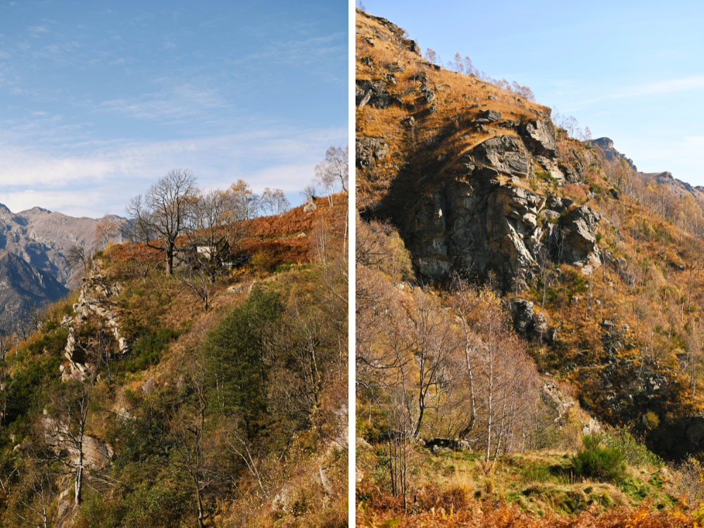 Pareti rocciose in Valchiusella