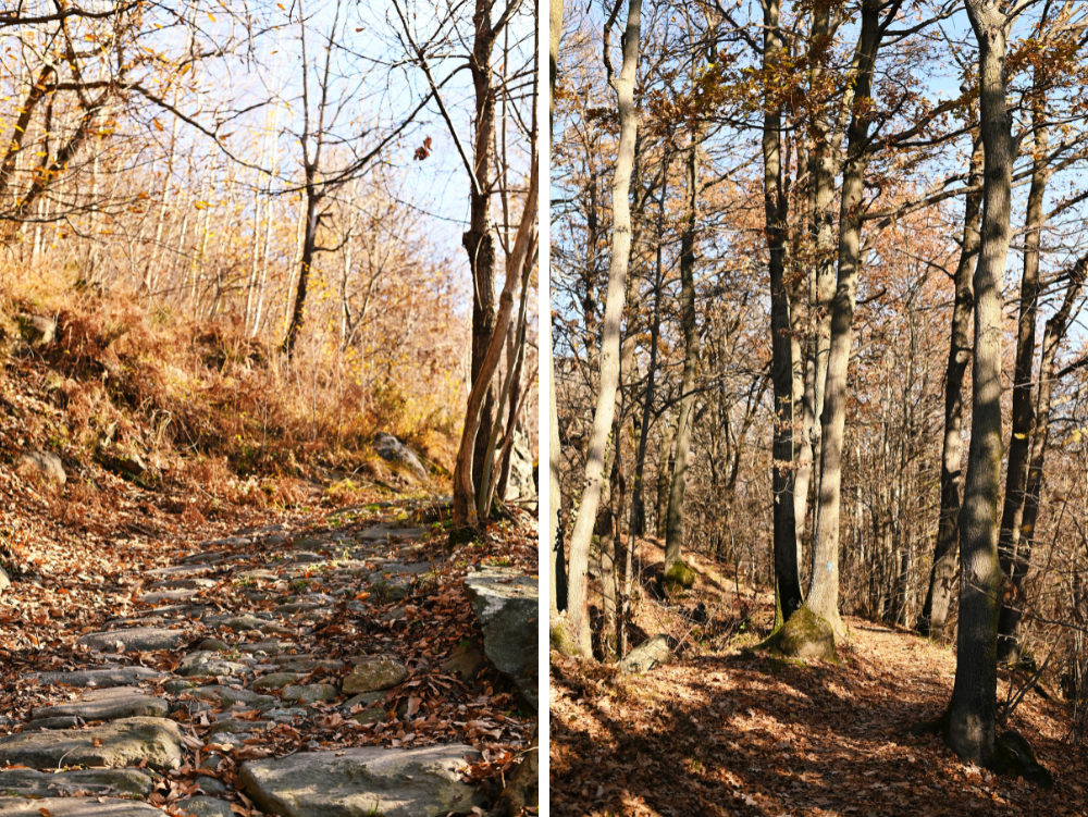 Anello della Serra d'Ivrea, sentieri selciati