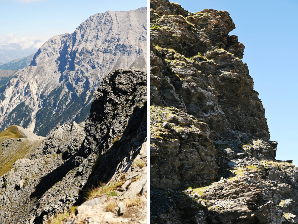 Le balze rocciose di cima Dorlier