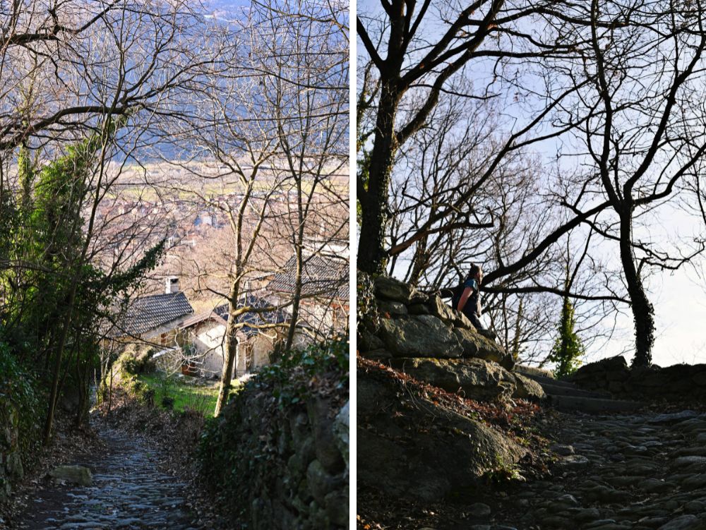 Mulattiera che sale da Condove a borgata Lajetto